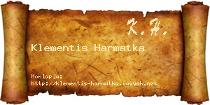 Klementis Harmatka névjegykártya